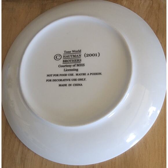 Tone World 2001 Hautman Brothers Collector Plate 8 1/4" Beautiful White Horse - Picture 6 of 7